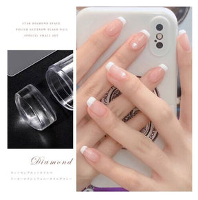 Carimbo de Silicone Transparente para Unhas com Espátula