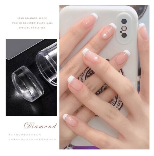 Carimbo de Silicone Transparente para Unhas com Espátula