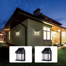 Solar Lantern Wall Light Set of 2 – Motion Sensor &amp; Auto On/Off
