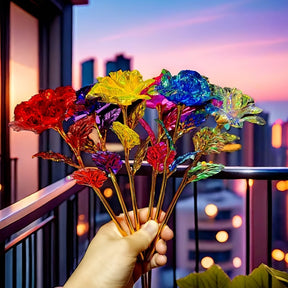 Buquê de Flores Presente de Dia das Mães Rosa Artificial Decoração de Mesa