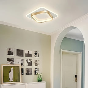 Luminária de Teto LED Quadrada Moderna | Plafon Geométrico Minimalista
