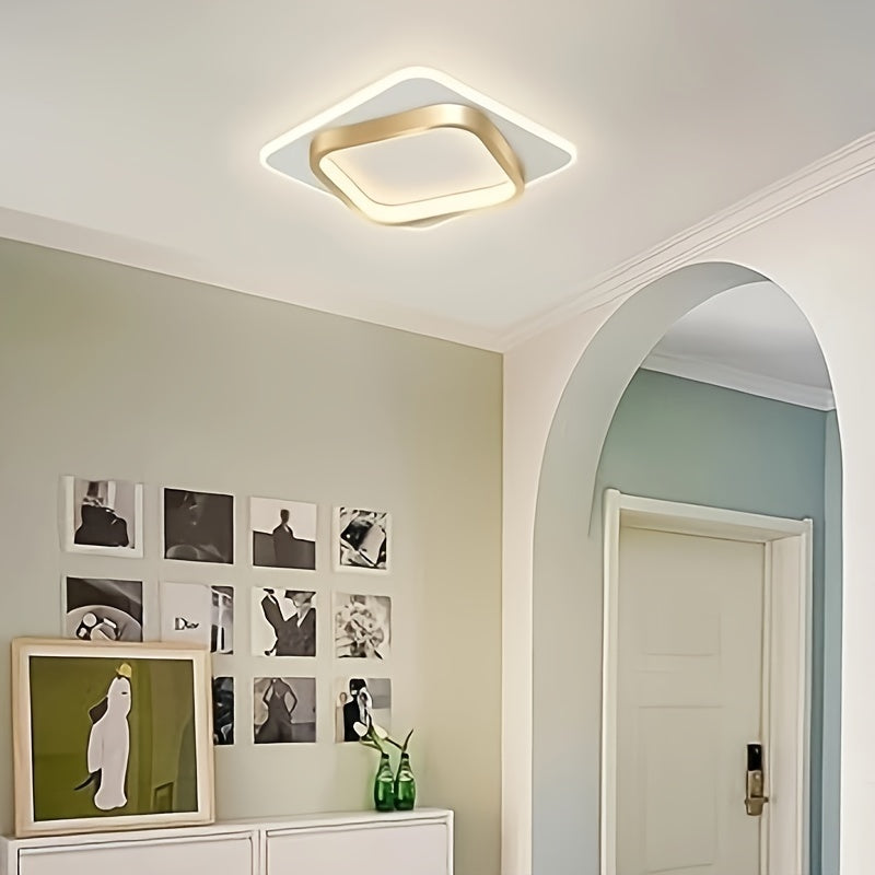 Luminária de Teto LED Quadrada Moderna | Plafon Geométrico Minimalista