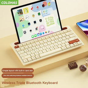 Teclado Bluetooth sem fio para tablet