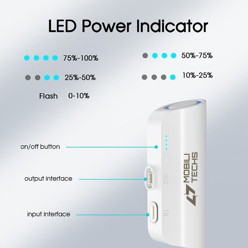 Mini Power Bank Magnético Portátil