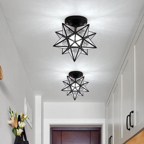 Luminária de Teto LED Xelio | Luz de Estrela Geométrica Elegante