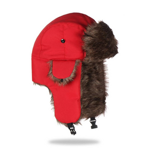 Gorro de Aviador para Esqui com Protetor de Orelha e Pele Sintética Aconchegante