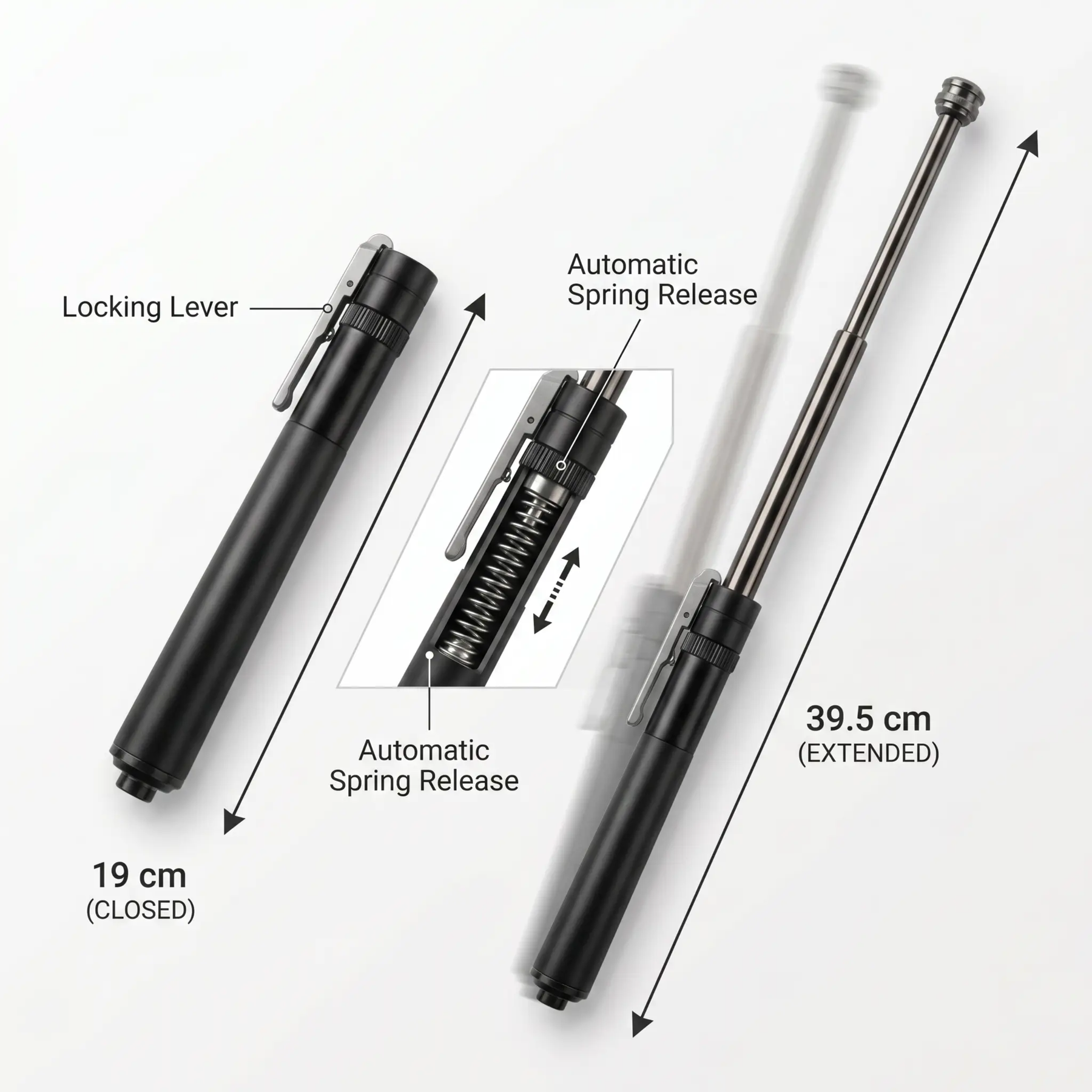 Extendable Self-Defense Stick – Compact Street Guard for Personal Safety