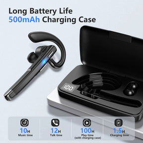 Headset Bluetooth 5.1 Sem Fio com Microfone Duplo para Caminhoneiros com Cancelamento de Ruído | Fone de Ouvido com Qualidade de Som Superior e Conforto