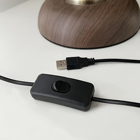 Luminária de Mesa Vintage "Goose Neck" | Abajur de Cabeceira de Latão Antigo com USB