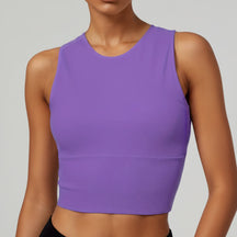 Regata Cropped Feminina de Pickleball de Alta Elasticidade para Esportes