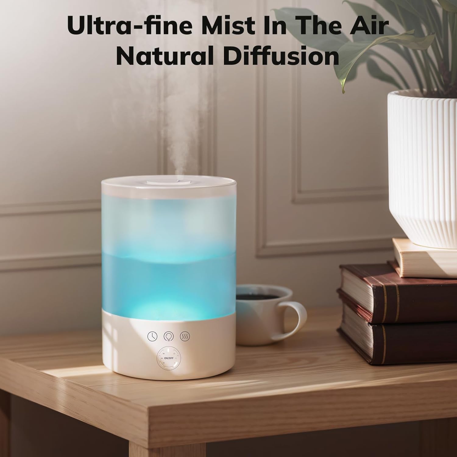 Umidificador de Ar Ultrassônico de Névoa Fria Pure Enrichment para Ambientes Grandes