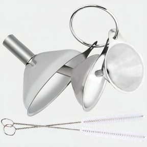 Conjunto de Funis de Aço Inoxidável 3 Tamanhos para Cozinha Garrafas e Temperos
