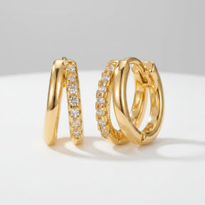 Earrings Mothers Day Gift Gold Huggie Hoop Jewelry Set