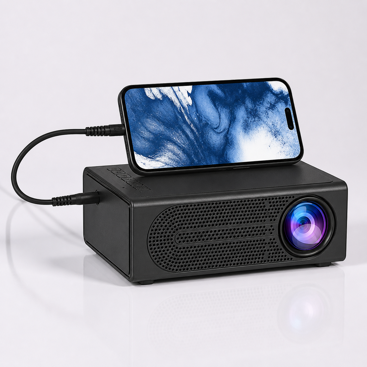 Miniprojetor Portátil para Filmes e Jogos com Suporte a 1080P