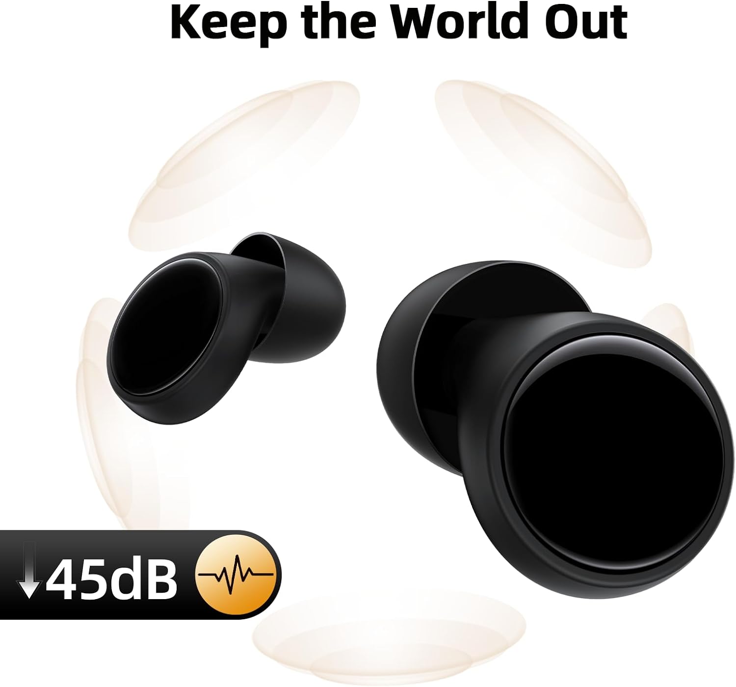 Protetores auriculares reutilizáveis com cancelamento de ruído para dormir, foco e viagens