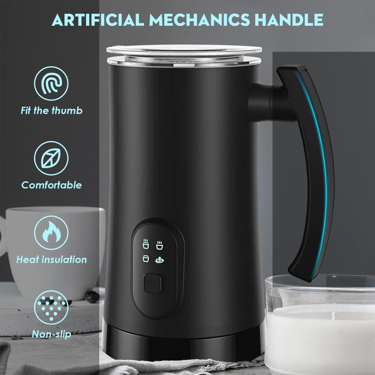 Espumador e Vaporizador de Leite Elétrico Instantâneo