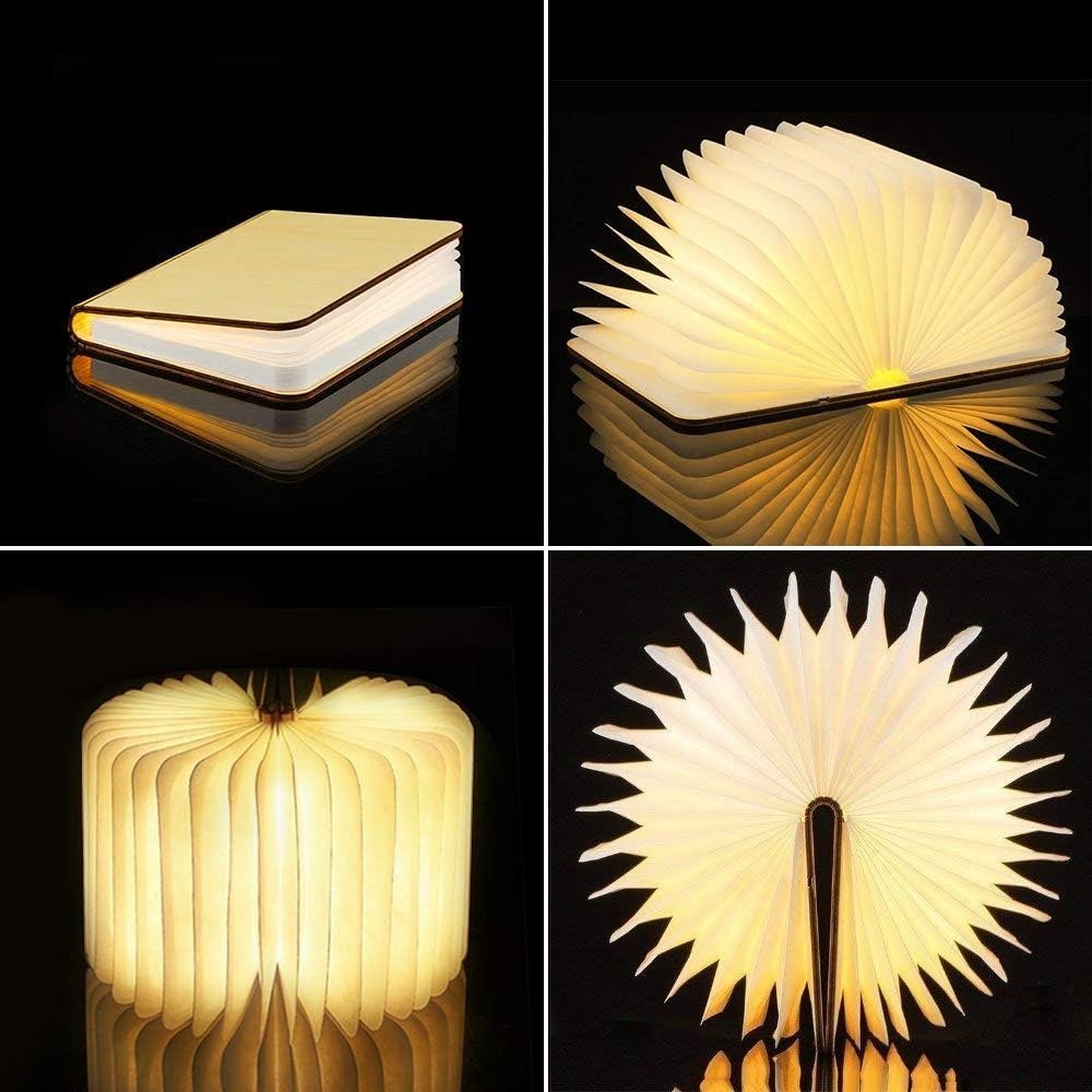 Luminária Livro Dobrável – Luz de Mesa LED Recarregável 360°