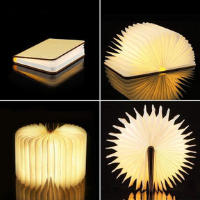Luminária Livro Dobrável – Luz de Mesa LED Recarregável 360°