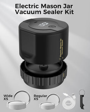 Kit Selador a Vácuo Elétrico para Potes de Vidro