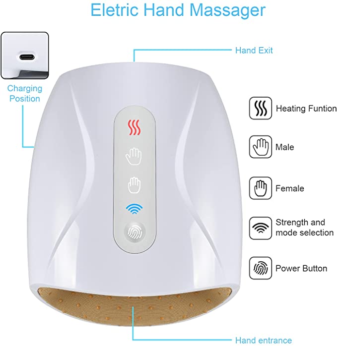 Massageador de Mão Elétrico com Aquecimento