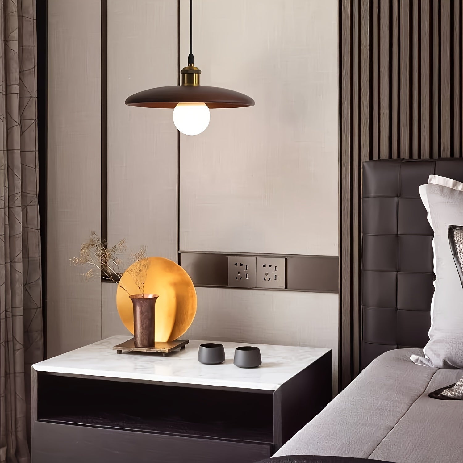 Modern Nordic Solid Wood Pendant Light | Scandinavian Ceiling Lamp