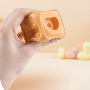 Cubos Sensoriais Educativos e Mordedores de Empilhar para Bebês