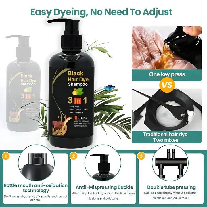 Black Hair Shampoo Dye