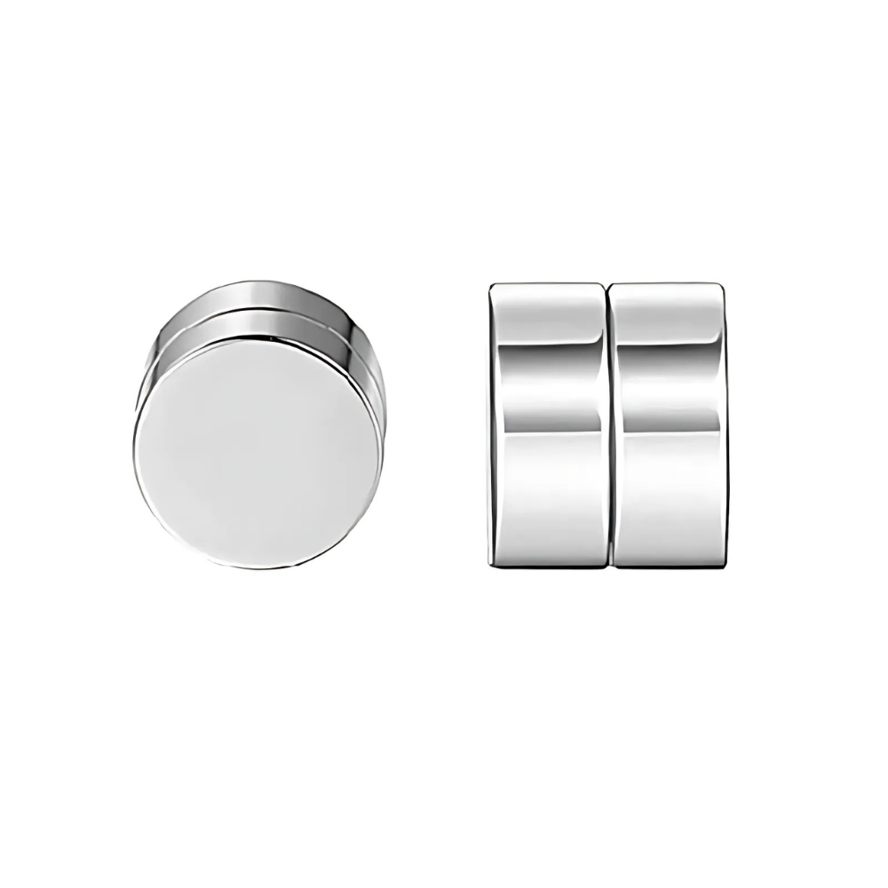 Brincos de Pressão Premium Unissex com Design de Cristal Magnético