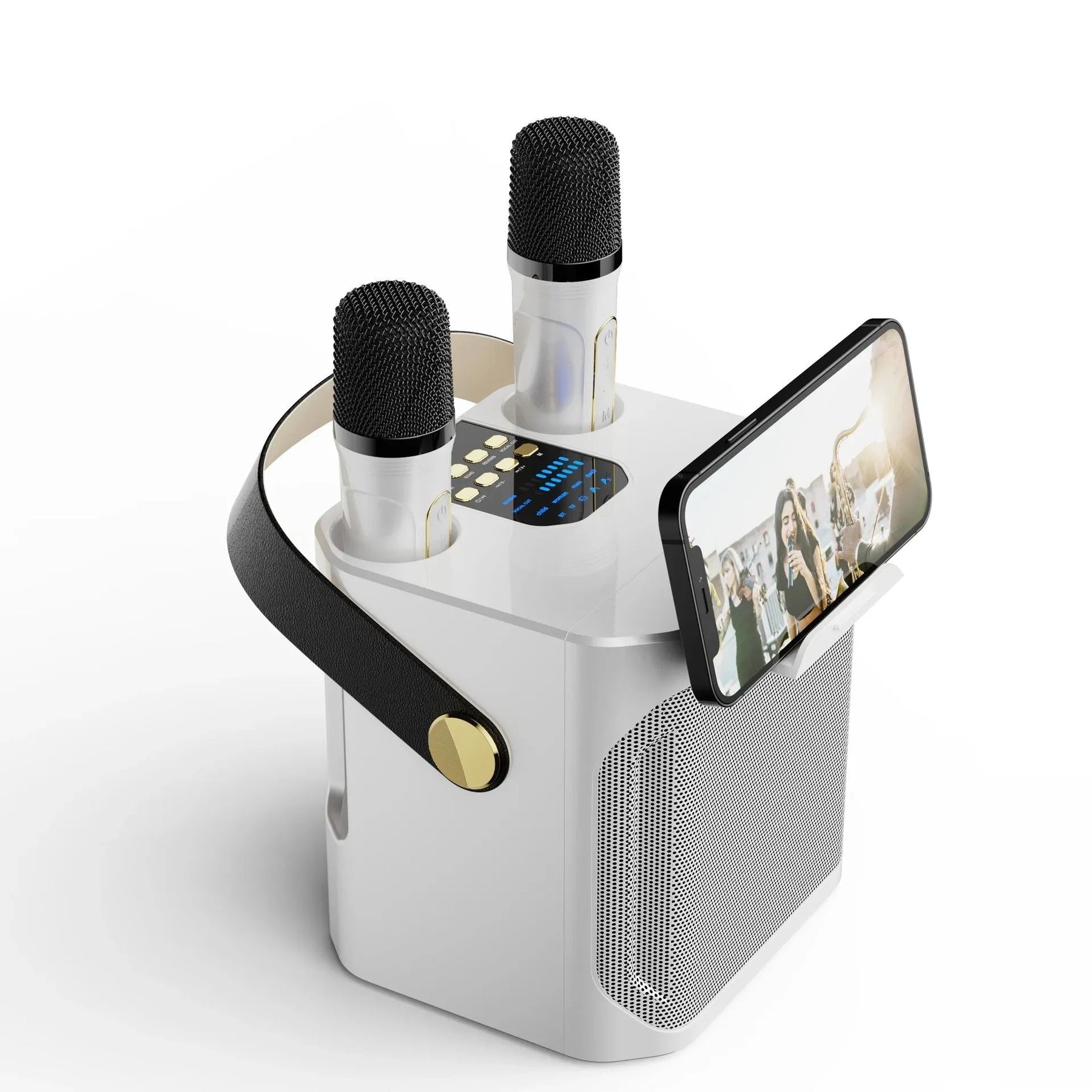 Bluetooth Karaoke Speaker – 2 Microphones, Portable & Party-Ready