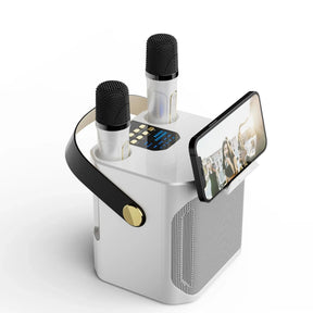 Bluetooth Karaoke Speaker – 2 Microphones, Portable & Party-Ready