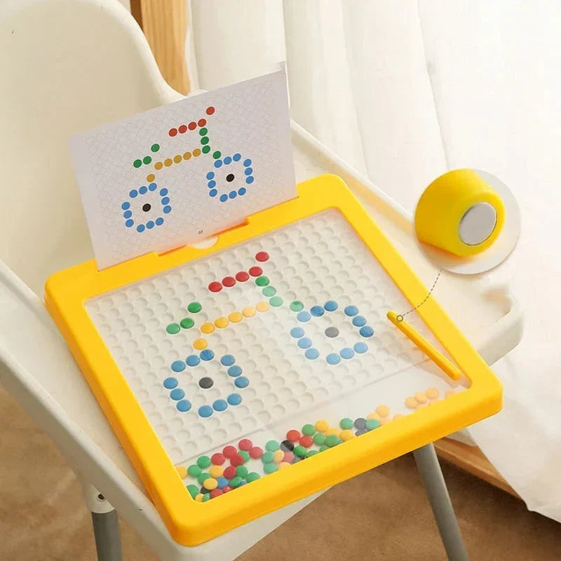 Prancheta Magnética Grande para Desenho Infantil Quadro de Pontos Magnéticos Montessori