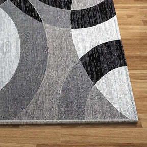 Tapete Geométrico Orbit Weave | Piso Antiderrapante de Veludo Macio
