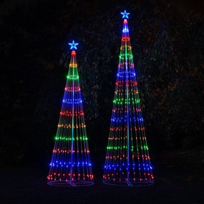 Natal – Show de Luzes de Árvore de Natal Externa com LED Multicolorido Animado