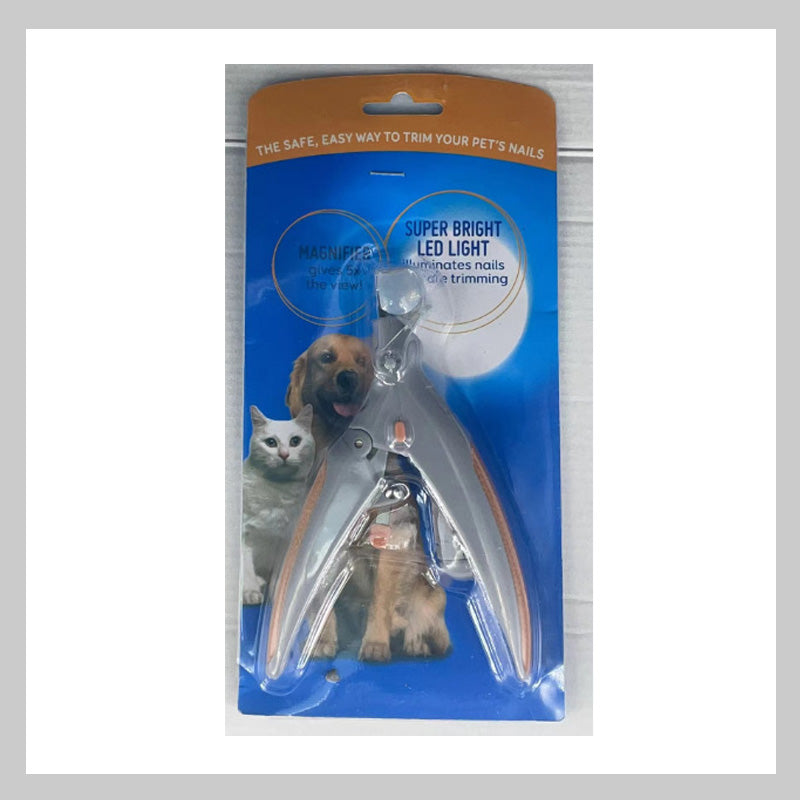 Alicate de unha para pets com luz de LED – Lâmina de aço inoxidável substituível