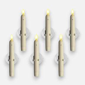 LED Window Candles 6-Pack – Dusk Sensor Realistic Flame & Flameless Safety