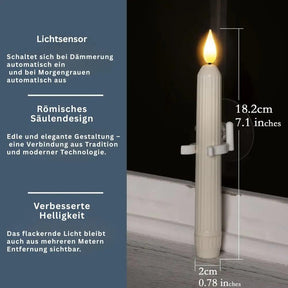 LED Window Candles 6-Pack – Dusk Sensor Realistic Flame & Flameless Safety