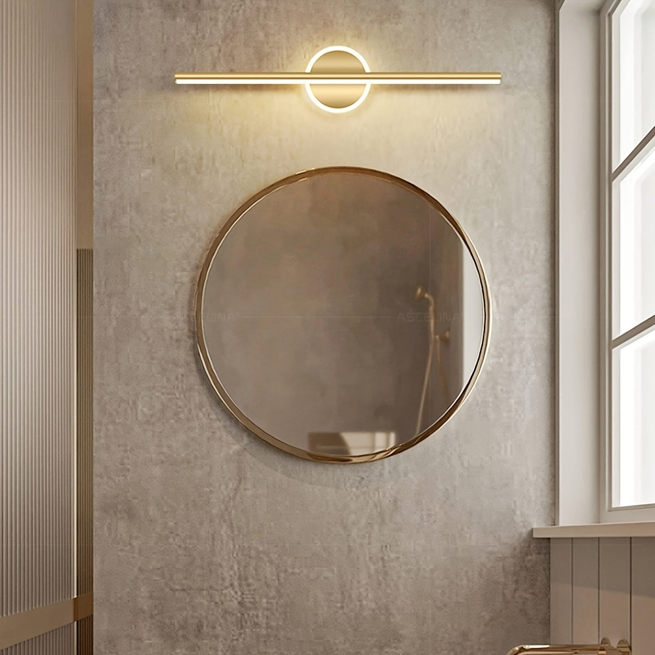 Arandela de LED Luxe | Luminária de Parede Minimalista Preta e Dourada