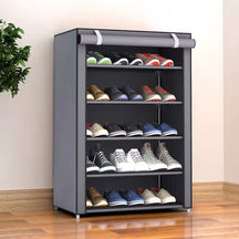 Fabric Shoe Rack with Steel Frame – 6 or 8 Tiers & Space-Saving