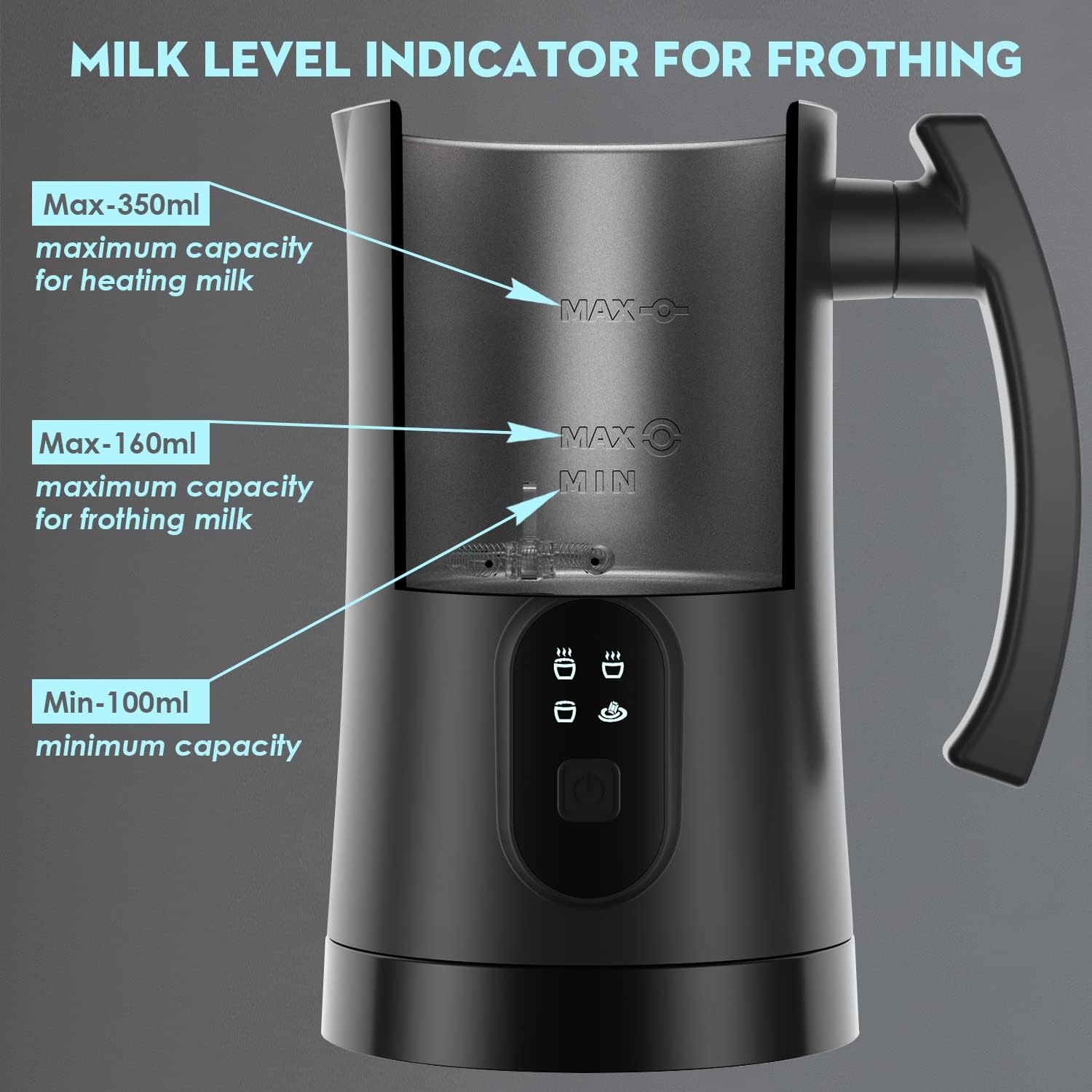 Espumador e Vaporizador de Leite Elétrico Instantâneo