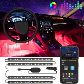 Fitas de LED Inteligentes para Interior de Carro