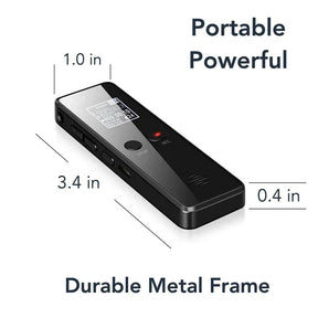 Professional Digital Voice Recorder | Audio Sound Recorder | Auto Saving Files with Built-in Speaker