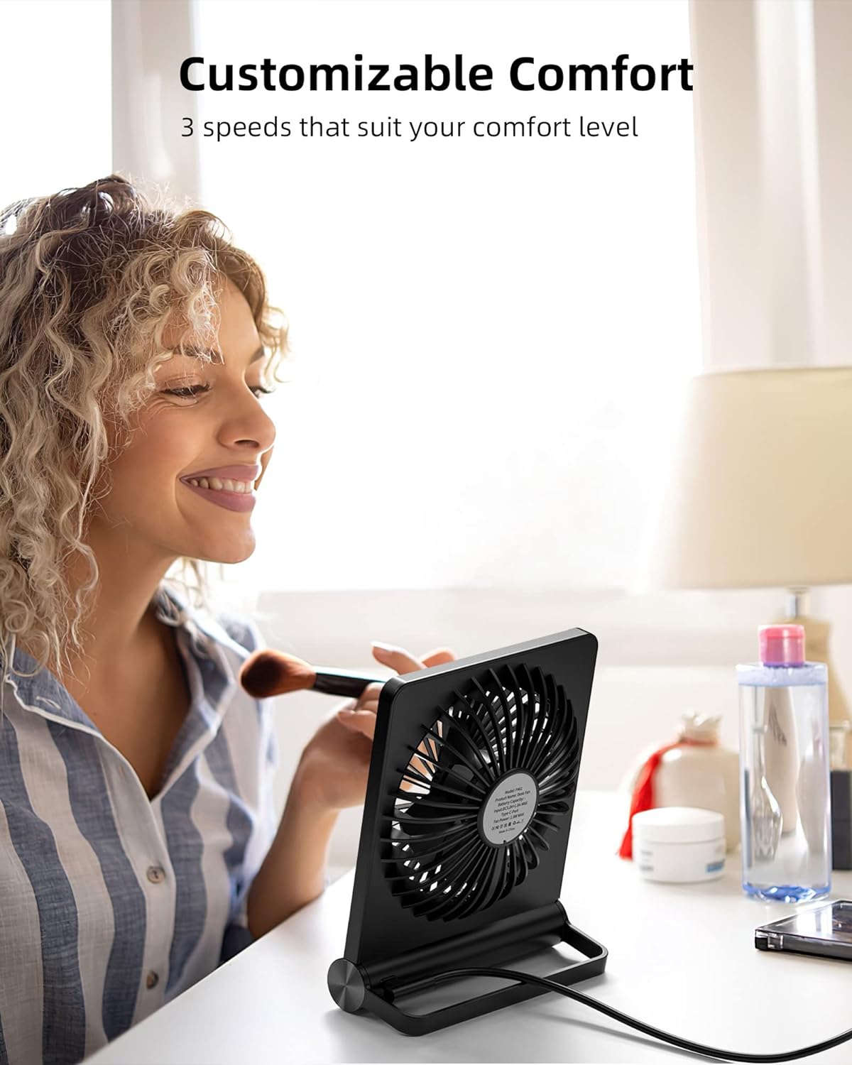 Mini Ventilador de Mesa Ultra Silencioso