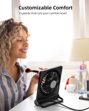 Mini Ventilador de Mesa Ultra Silencioso