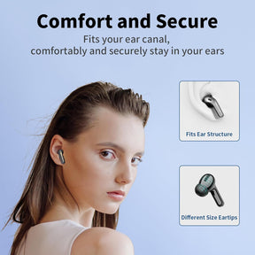 Fones de Ouvido True Wireless com Estojo de Carregamento