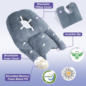 Travesseiro de Bruços para Pós-operatório de BBL ou Cirurgia Ocular para Dormir de Barriga para Baixo