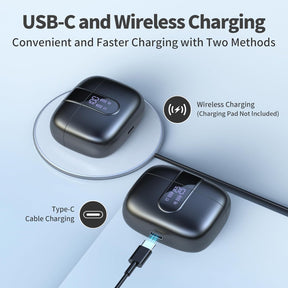 Fones de Ouvido True Wireless com Estojo de Carregamento