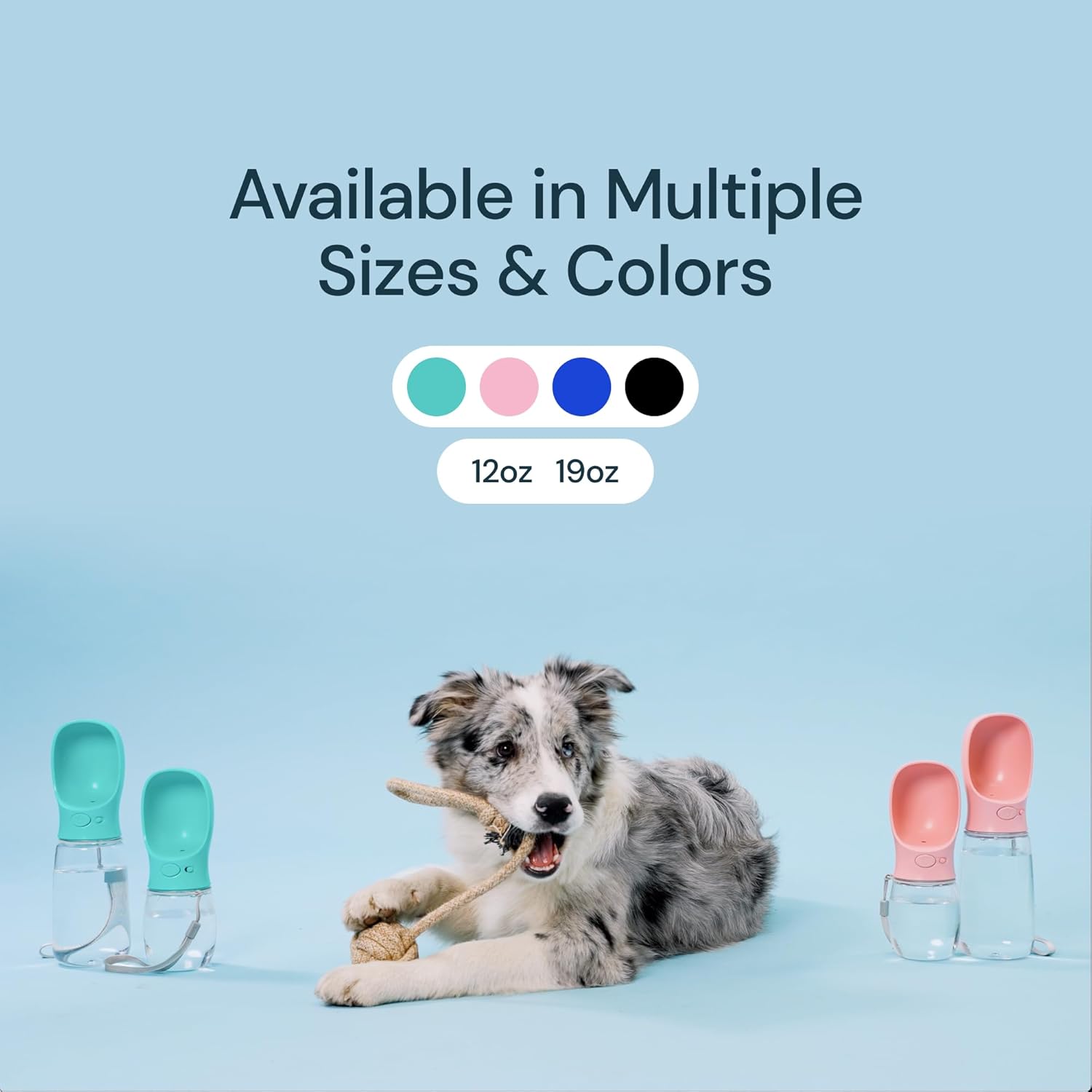 Garrafa de água portátil de 560 ml para cães