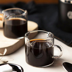 Espresso Cups Glass Double Spout Measuring Cup 4oz Coffee Pitcher