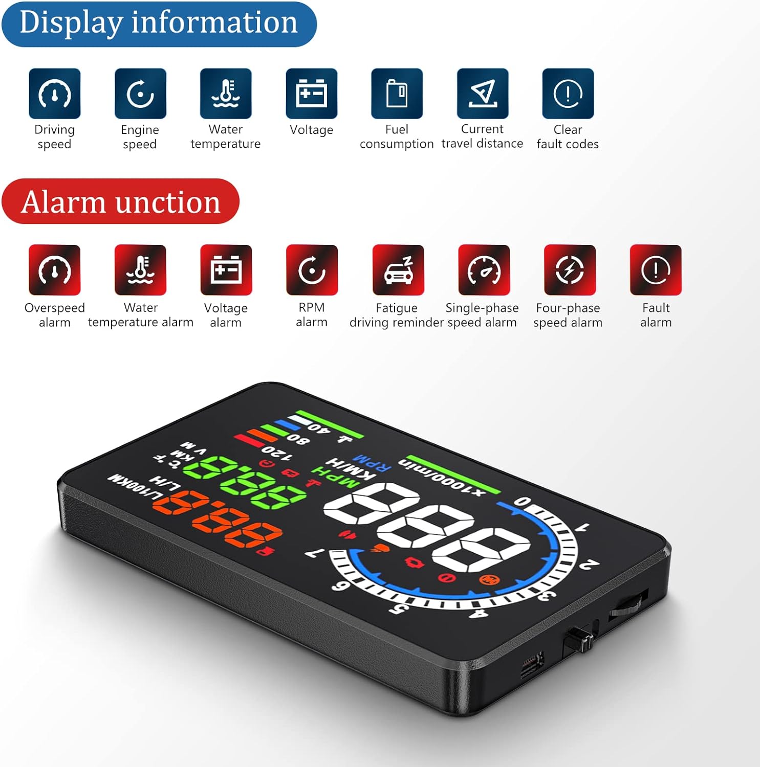 Head-Up Display (HUD) Automotivo P8