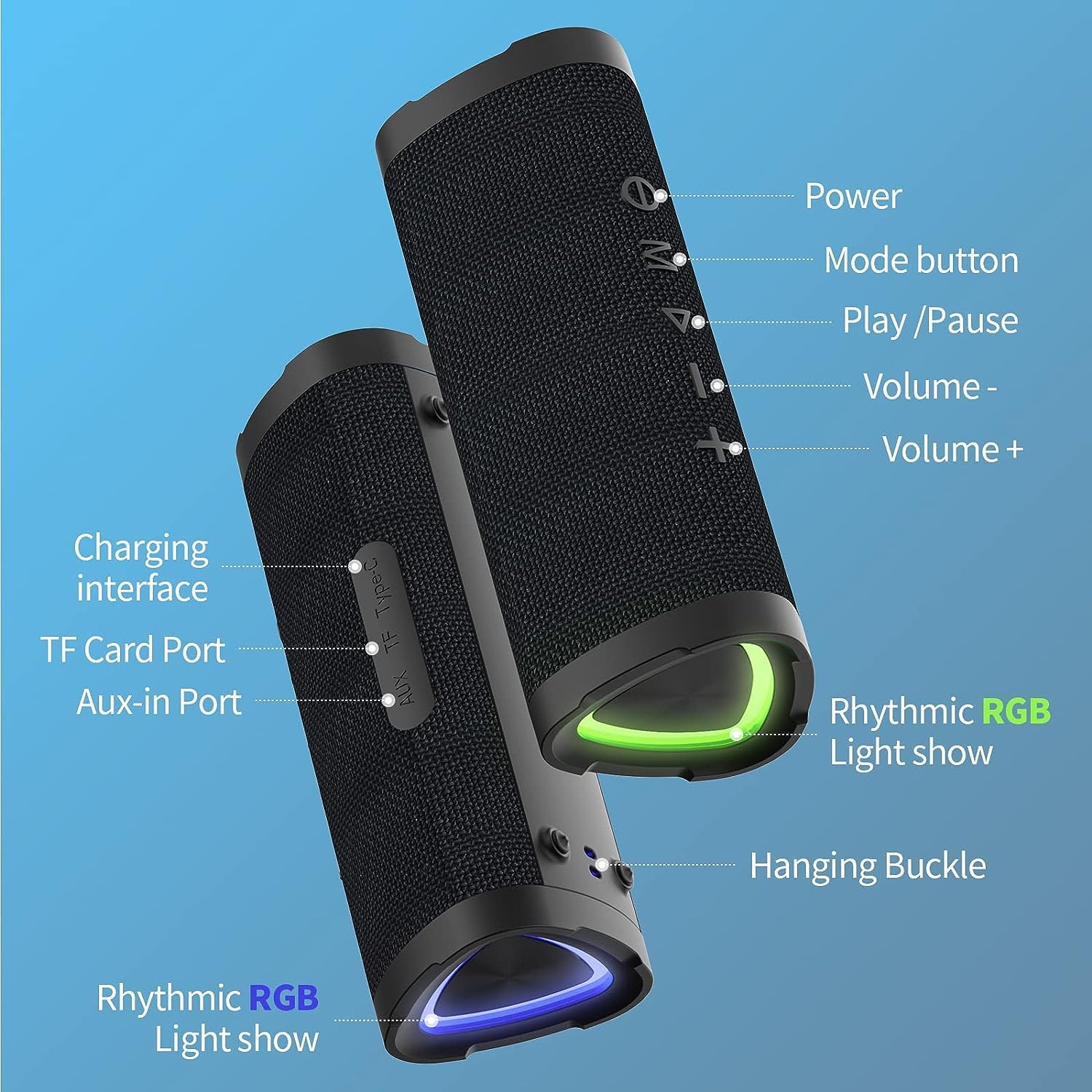 Caixa de Som Bluetooth Portátil Sem Fio